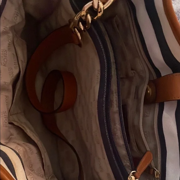 Michael Kors Brown and Blue Satchel Bag - Picture 3 of 5